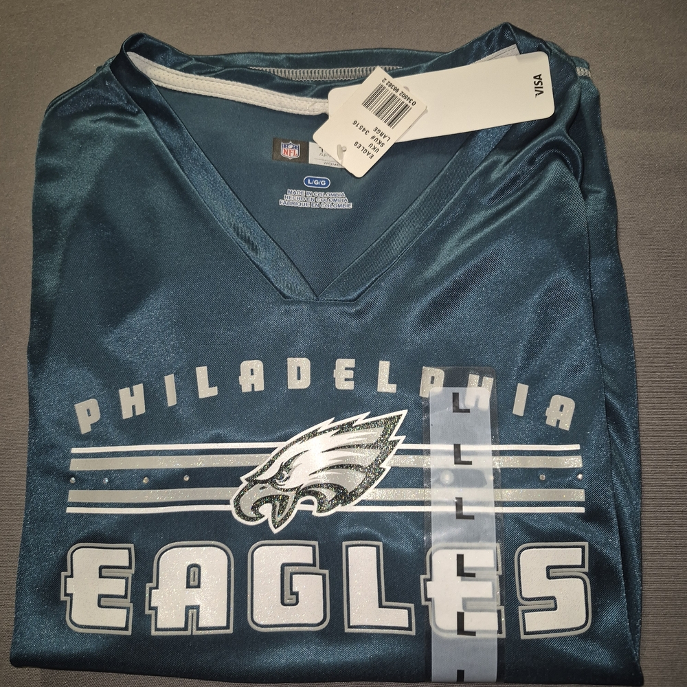 Philadelphia Eagles Women's V-Neck Top - Teal